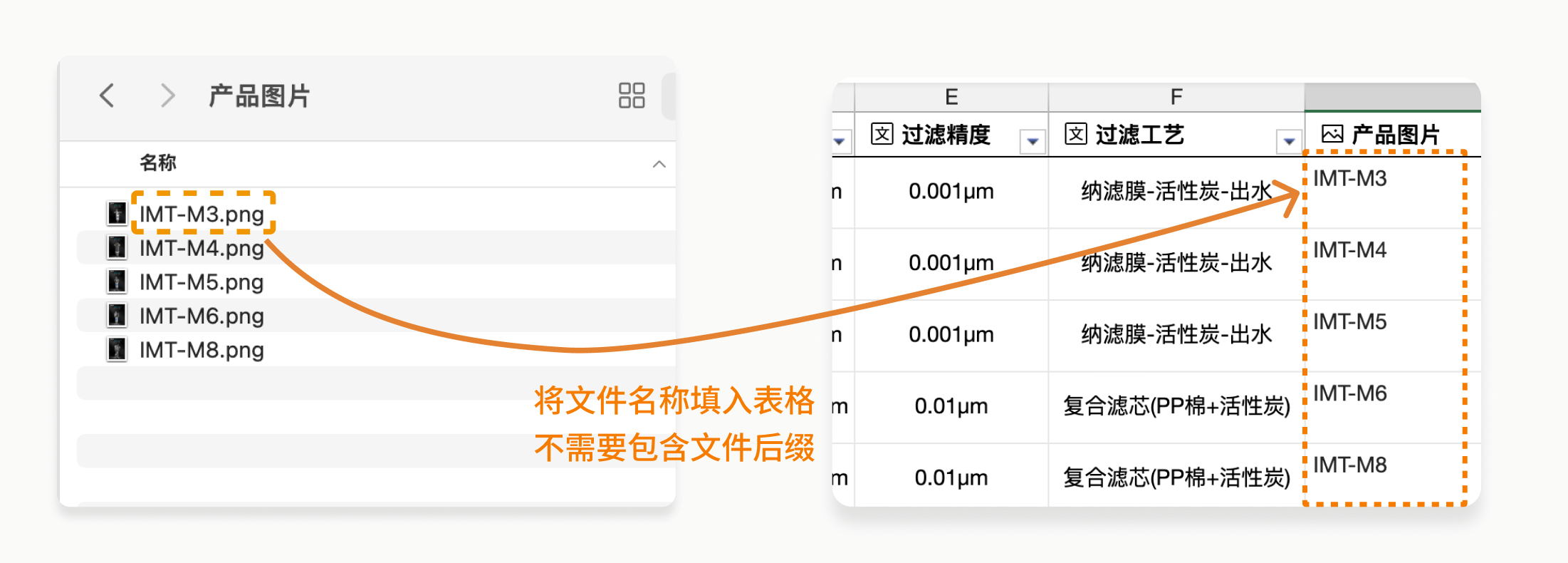 Excel 数据填写示例