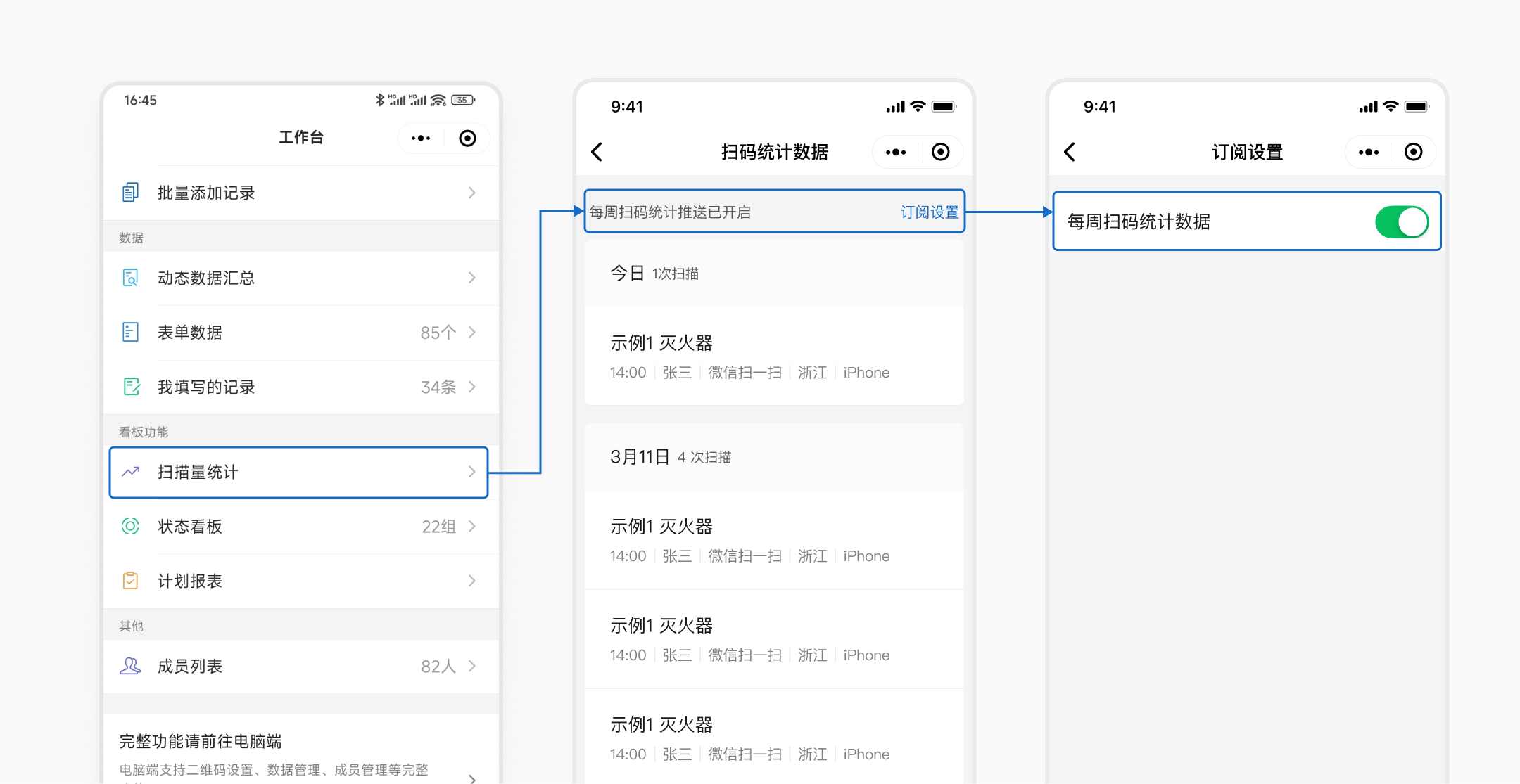手机端扫描量统计
