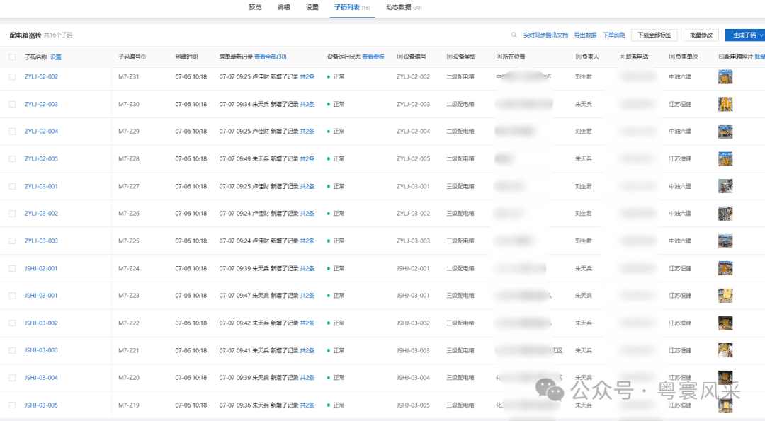广东石化化工：全面投入使用配电箱巡检二维码