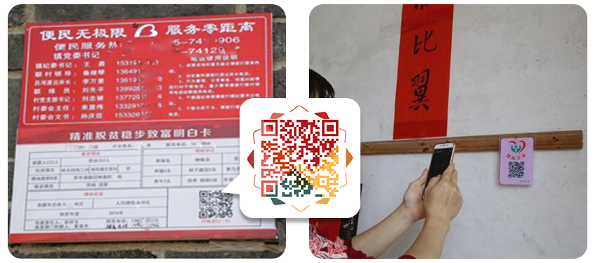 扶贫明白卡二维码使用效果